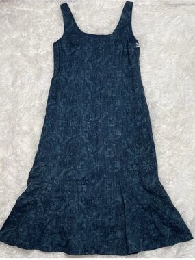 Lauren Ralph Lauren Women’s Size 16 100% Linen Maxi Dress Blue Floral Lined
